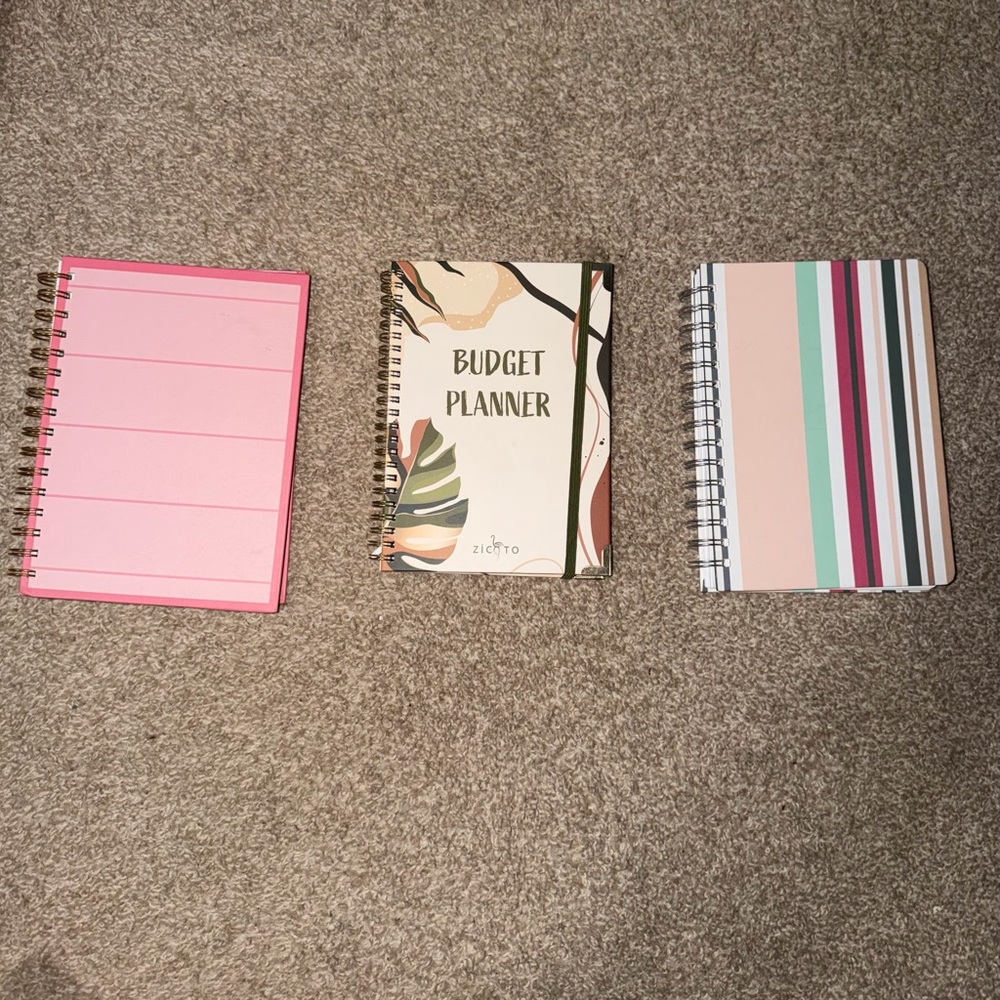 Budget Planner Plus Two Additional Blank Notebooks